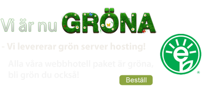 grönt webhotell